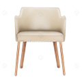 Restaurant chair with saddle leather